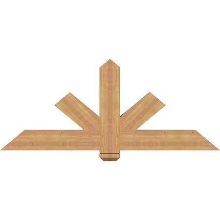Ekena Millwork Kennewick Timber Gable Bracket, Western Red Cedar, 60"W x 25"H x 3 1/2"D x 5 1/2"F, 10/12 Pitch GBW060X25X0406KEN00SWR